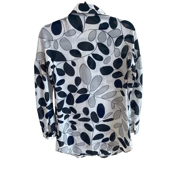 United Colors of Benetton Women Career Dress Shirt Tunic Drop Sleeves Collar S/M - Picture 6 of 16